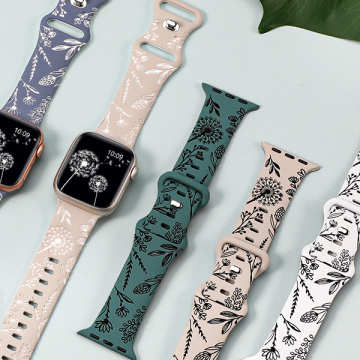 Custom Design Silicone Watch Band for Apple Watch 41mm 45mm - Double-Sided Color Replacement Band