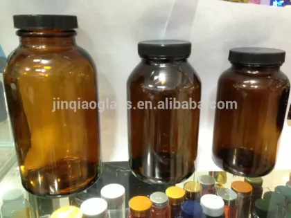 amber glass cod liver oil bottle