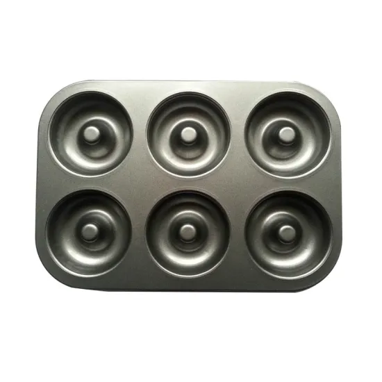 Quality Non-Stick 6-Cavity Donut Baking Pans