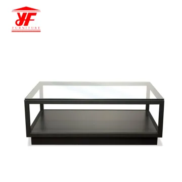 Wooden Glass Center Table For Sale