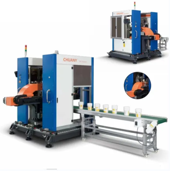 IML Robot Arm Labeling System for Plastic Injection Paint Bucket Lids