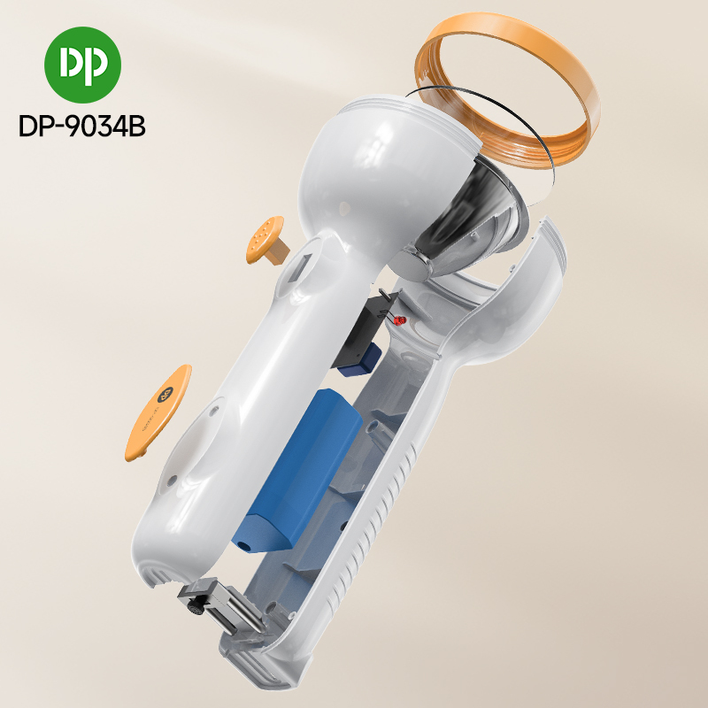 Portable LED Rechargeable Flashlight with Built-in Plug