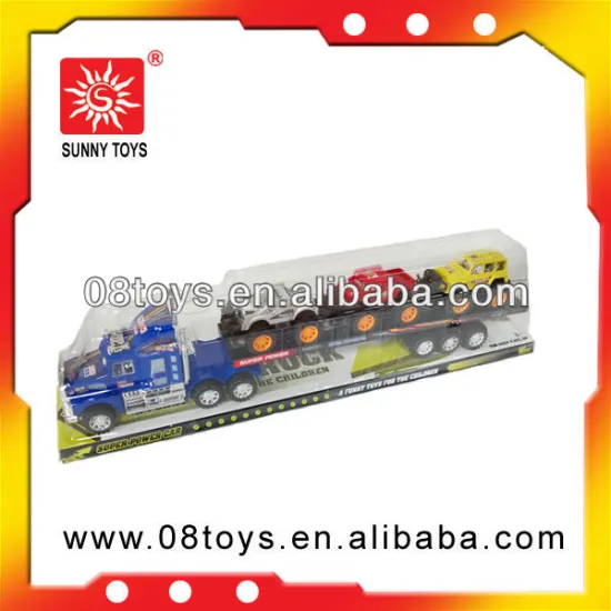 Plastic trailer truck toy