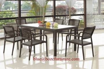 Outdoor Wicker Furniture Rattan Dining Set (BZ-D066)