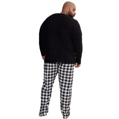 Wholesale Family Christmas Pajamas: Black Cotton Bear Print with OEM&ODM