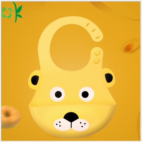 FDA Cartoon Animal Σιλικόνη Baby Bib για παιδιά