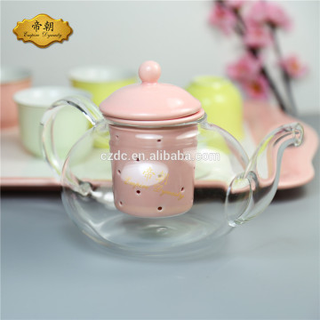 glass tea pot with filter