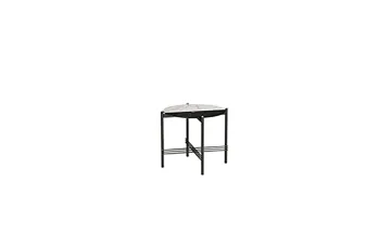 Round Side End Table with Sturdy Metal Legs