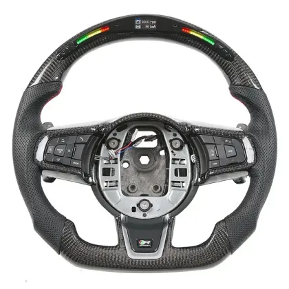 Customizable Carbon Fiber Steering Wheel with LED Display for Jaguar XE XF F-Type F-Pace E-Pace
