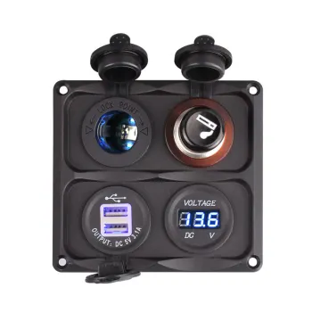 CHSKY Car Cigarette Lighter Socket USB 3.1A Charger with Digital Voltmeter