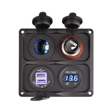 CHSKY Car Cigarette Lighter Socket USB 3.1A Charger with Digital Voltmeter