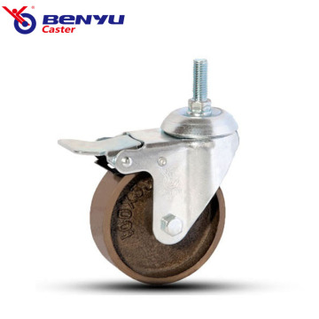 OEM ODM Gusseisenbremse Stiel Casters Casters