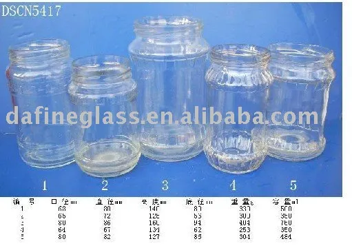 supple emtpy clear round preserved food jar pickle jar manfuacturer