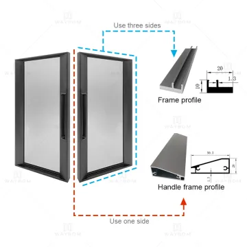 Sliding Door Wardrobe Aluminum Profile Cabinet Handles