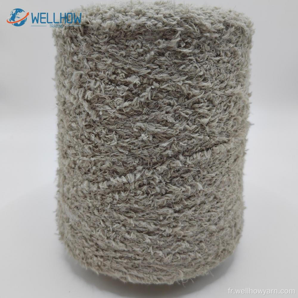 Popular Quality 1 / 5NM 100% Polyester Half Velvet Yarn