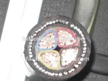 0.6/1KV Cu/XLPE/SWA/PVC armoured cable 4x95mm2