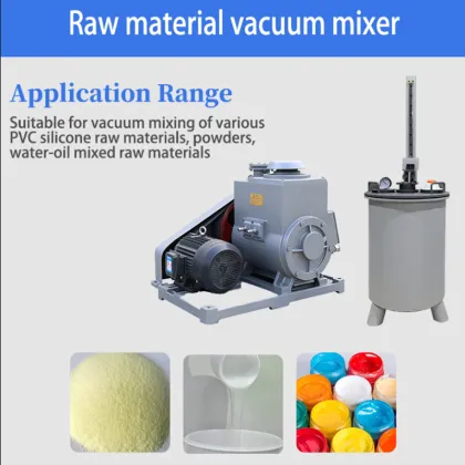 Silicone material vacuum mix machine