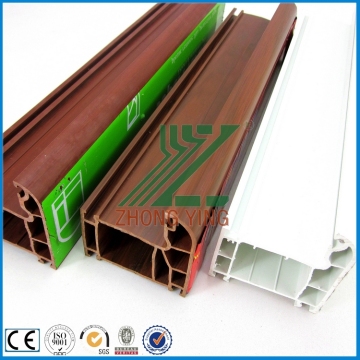 Wood grain color extruded upvc profiles