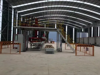 New gypsum bricks and blocks making machine