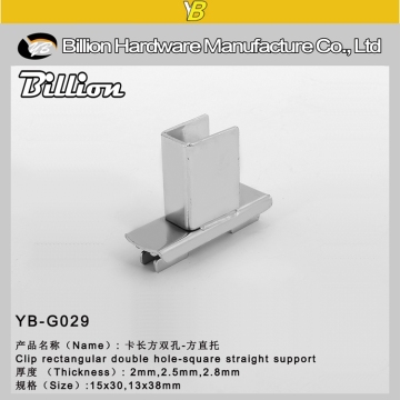 short slotted wall bracket pipe holder for rectangular pipe