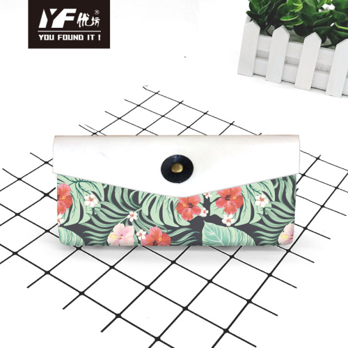 Custom tropical style PU leather pencil case & bag multifunctional bag