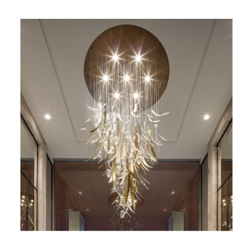 Customized Hotel Lobby Art Glass Ceiling Chandelier