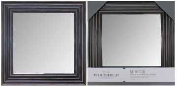 Black Distressed Mirror Frame