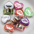 7*12*14MM Carved Metallic Colors Quality Acrylic Heart Charm Beads Purchase