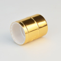 28/410 24/410 Gouden aluminium schijf Topdop met witte plastic flessen top