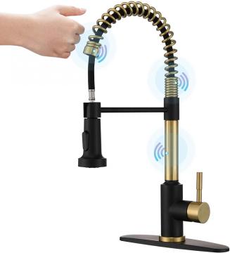 Touchless Kitchen Spring Faucet with Pull Down Sprayer