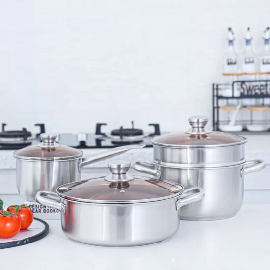 Stainless Steel Steamer and Milk Pots Kitchenware Cooking Pot Set