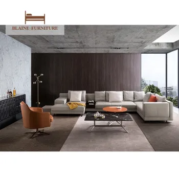 Luxury Modern Italian Fabric Sectional Sofa for Relaxing Living Room