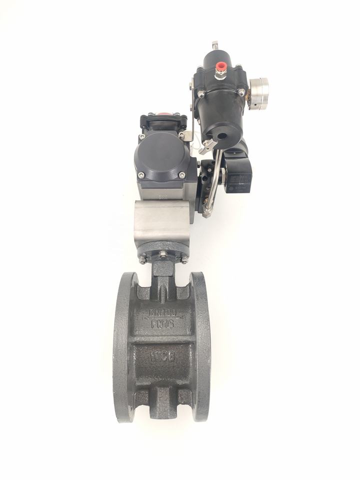 DN50-DN300 Pneumatic butterfly valve with metal seal flange