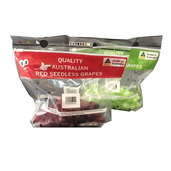 Wholesale environmental zipper bag Flat bottom window plastic food packaging bag