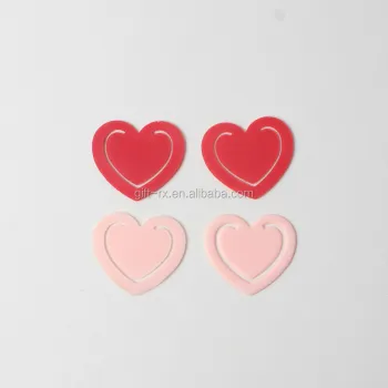 Handmade Heart-Shaped Plastic Paper Bookmarks for Creative Crafts and Efficient Organization
