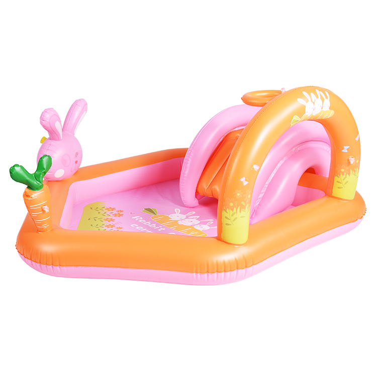 Custom rabbit theme slide inflatable pool kids pool