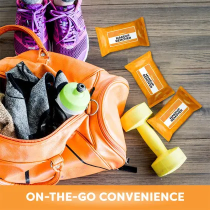 Customized logo for oil-free makeup remover wipes