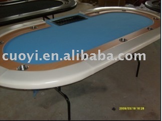 84' high quality oval Poker Table with foldable iron leg