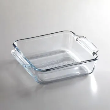 Premium 8" Clear Glass Square Baking Dish