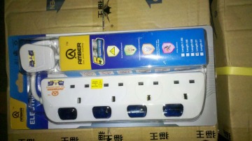 4 outlet 230V Full Surge Protector BS Power Strip