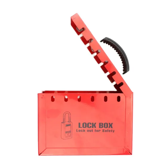 BOZZYS Portable Group Lockout Box - LOTO Safety Lockout Tool with Foldable Handle for 12 Padlocks
