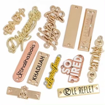 Custom Laser Cut Metal Purse Bag Tags & Decorative Signs: Gold Embossed, Blank Tin Options for Manufacturers