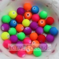 Wholesale Rubber Neon Acrylic Round Beads in Jewelry making