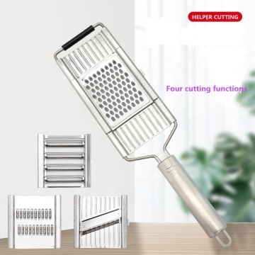 Portable Stainless Steel 4-in-1 Manual Vegetable Slicer and Grater
