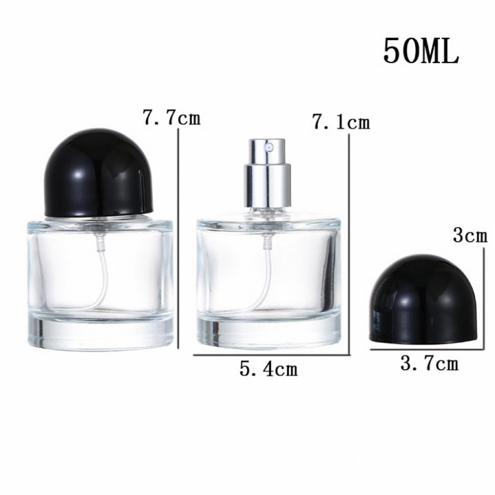 Cylindrical Glass Perfume Spray Bottle