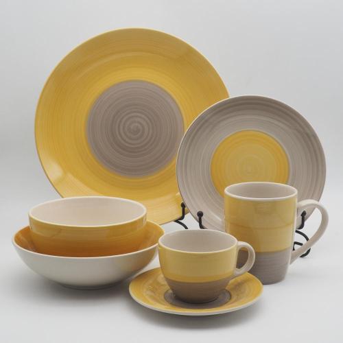 Neuankömmlinge handbemalte luxuriöse Abendessen Teller Set -Tischgeschirrtabelle Sets Sets