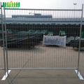 Powder coating galvanized temporary fence