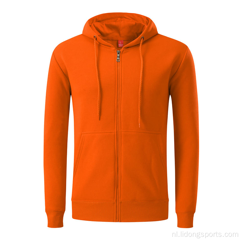 Hoge kwaliteit casual zip -up hoodie sweatshirt unisex