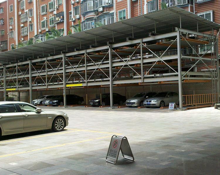 Four Layer Lifting and Traversing Car Parking System