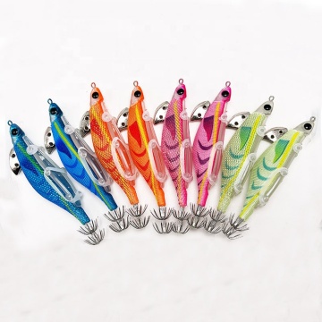 Luminous Wooden Egi: Octopus and Squid Fishing Bait Hook